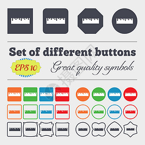 标尺图标符号 大套多彩 多样化 高质量按钮 矢量教育数学仪表测量速度统治者方案机械学校绘画图片