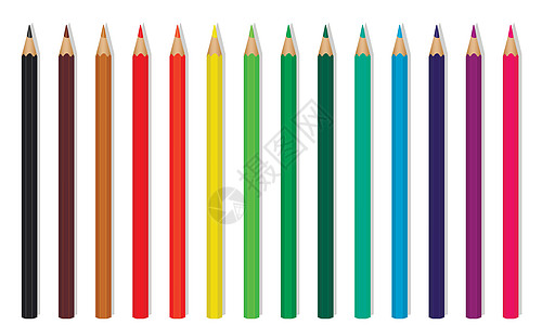 矢量彩色木铅笔图片
