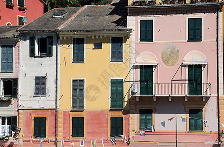 意大利波托福蒂诺多彩色房屋旅行快门海岸房子窗户假期地标城市建筑游客图片