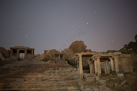 深夜的汉皮历史历史性帝国寺庙地标旅行纪念碑星星石头观光图片