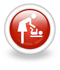 图标按钮立方图婴儿变化车站卫生间文字尿布纽扣苗圃卫生贴纸插图象形图片