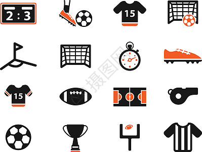 足球简单的图标裁判分数足球鞋足球场玩家场地比分旗帜杯子图片