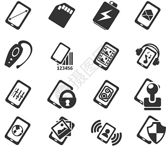 智能手机规格和功能条码插图地球来电触摸屏存储卡游戏工具电脑服务图片