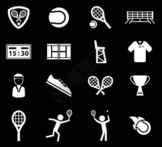 网球简单图标比赛法官椅子场地游戏奖牌分数绷带速度额头图片