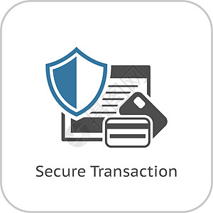 安全交易图标 平面设计银行卡数据网络插图商业支付技术互联网银行标识图片