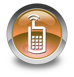 移动图标图标 按钮 平方图手机讲话纽扣插图呼叫者移动通讯卫星指示牌设备象形背景