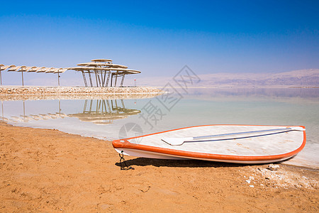 死海天空旅游海滩木板环境阳光娱乐蓝色假期风景图片