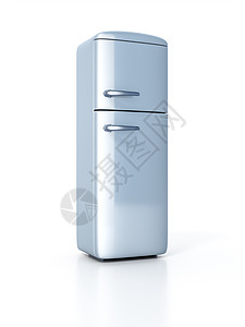 典型冰箱蓝色插图白色厨房食物用具合金灰色图片