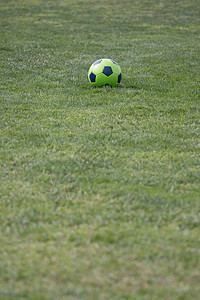 绿色草地上的孤立足球团队场地团体游戏比赛运动球员背景图片