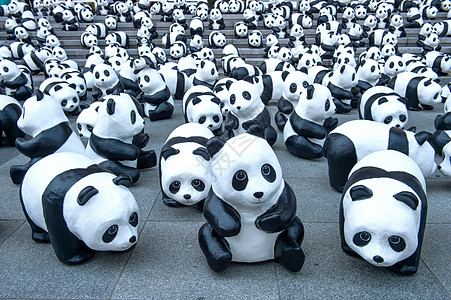 熊猫雕塑风俗野生动物科学白色蓝色城市国际荒野节日国家图片