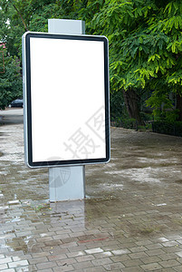 空白的广告牌海报宣传路标展示木板商业灯箱账单城市公告图片