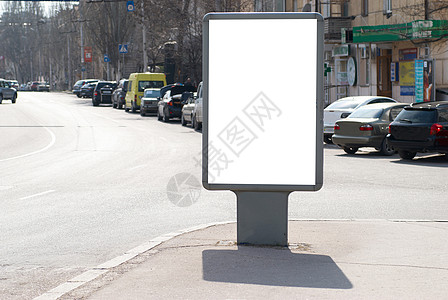 空白的广告牌帖子帆布广告城市天空商业路标宣传海报控制板图片