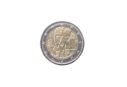 葡萄牙的纪念硬硬币现金意义钱币学收藏联盟白色货币交换背景图片