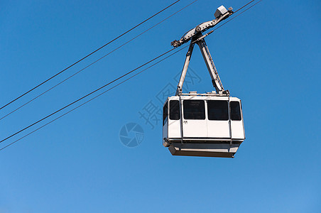 直布罗陀市的有线汽车闲暇电缆吸引力索道运输金属蓝色天空工程技术图片