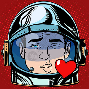 伊蒙克吻爱 Emoji面对人 宇航员复古图片