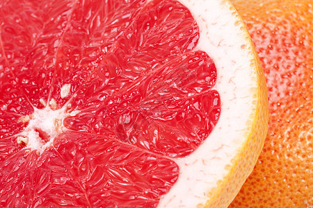 一半的红葡萄水果 特写红色沙漠粉色葡萄柚维生素黄色白色食物营养柚子图片