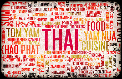 泰国食品菜单图片