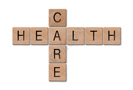 木制碎片上的文字游戏拼写正方形木头财务木板概念健康团体收藏图片