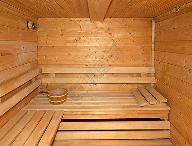 小型家居芬兰木制桑拿长椅蒸汽治疗闲暇身体房间木头浴室温度座位图片