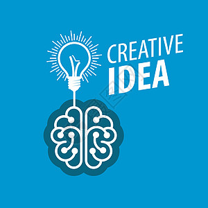 矢量大脑日志插图创造力想像力器官智力创新商业解决方案头脑教育图片