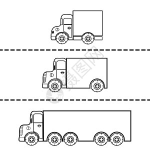 它制作图案的货运卡车集图片