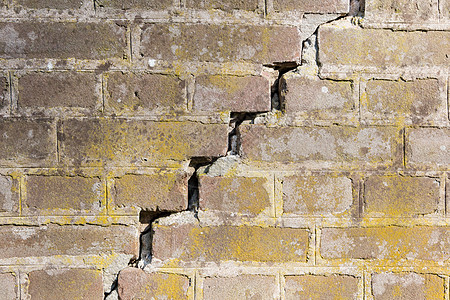 老式脏砖墙的背景染料石方石膏材料风化古董石头砖块正方形水泥图片