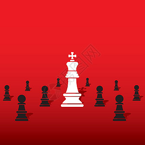 国际象棋白王与黑兵团队概念设计 vecto白色商业战略艺术打败黑色木板竞赛典当游戏图片