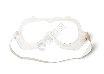白色安全眼镜镜片保护警告塑料安全背景图片