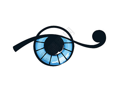 隔离抽象的眼睛 矢量艺术社会创造力医疗蓝色睫毛光学药品眼球插图背景图片