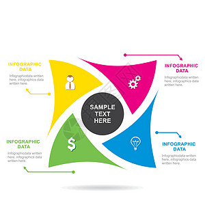 创意商业信息图形星形设计 vecto进步图表圆圈金融蓝色横幅橙子营销数据插图图片