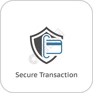 安全交易图标 平面设计银行卡数据技术网络商业互联网插图标识银行支付背景图片