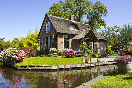荷兰 希多伦地标房子村庄运河住宅建筑学旅游城市文化花园图片