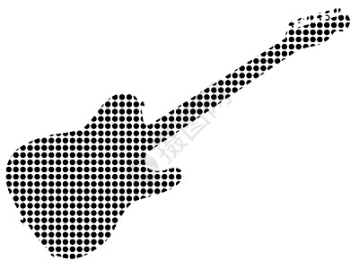 黑色圆点摇滚吉他银座艺术品挡泥板爵士乐播音员乐器蓝调岩石艺术国家绘画图片
