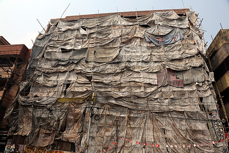 印度西孟加拉加尔各答的建筑物正在翻修中图片