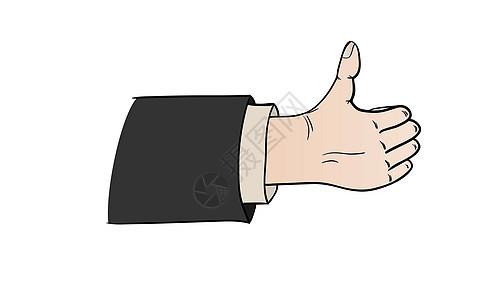 漫画拇指你涂鸦手势手指手臂身体草图男人手绘插图铅笔图片