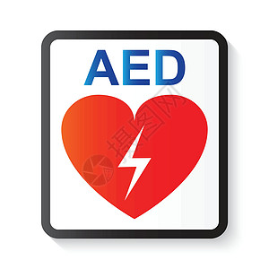 AED 自动体外除颤器 心脏和雷电 基本生命支持和高级心脏生命支持的图像图片