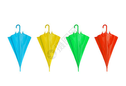彩色伞季节太阳套装白色天气黄色尼龙红色配饰空白图片
