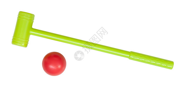 孤立大型玩具锤红色塑料小路改造黄色维修力量作坊便利绿色图片