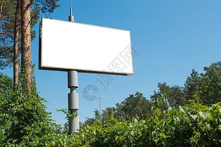 有空的空间的空白的广告牌天空控制板公告展示营销宣传街道森林账单横幅图片