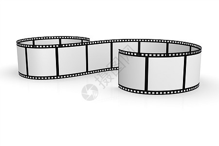 用白色背景隔离的电影地带照片插图卷轴正方形磁带夹子幻灯片黑色文件夹相机图片