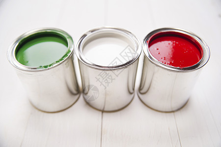 三色罐合金液体艺术家白色罐头金属绿色装修国歌国家图片