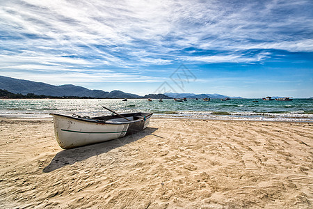巴西圣卡塔琳娜的好海滩上停泊图片