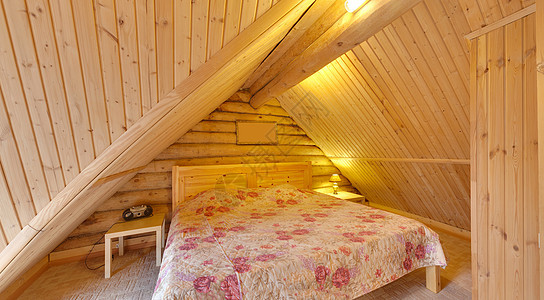 有大床的卧室房子装饰房间住宅床头板公寓酒店家具木头枕头图片