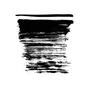 画笔描边 Grunge 矢量纹理水粉印迹水彩艺术边界中风墨水黑色刷子图片