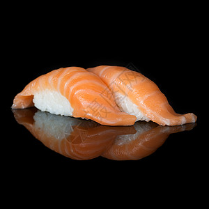 食物黑色沙门寿司美食芝麻黑色菜单反射海藻爬虫海鲜饮食食物背景