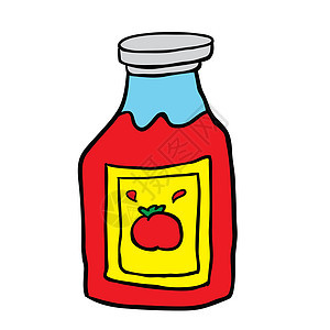 手绘卡通番茄酱图片