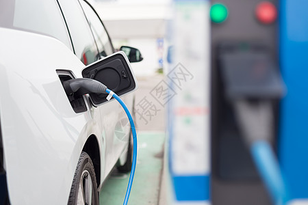 充电站的电动车插座车辆汽车绿色充值驾驶燃料活力加载电缆图片