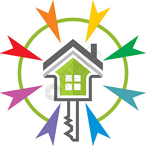 家钥匙房子锁安全 buidin标识绘画住宅建筑学住房电脑贷款商业投资服务图片