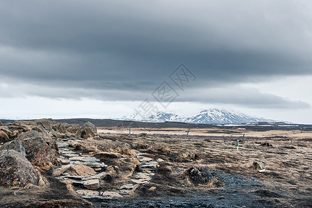 来自冰岛的冰河时代景观背景