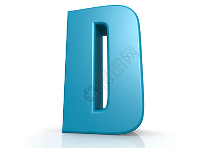 孤立的蓝色 D 字母表与白色背景背景图片